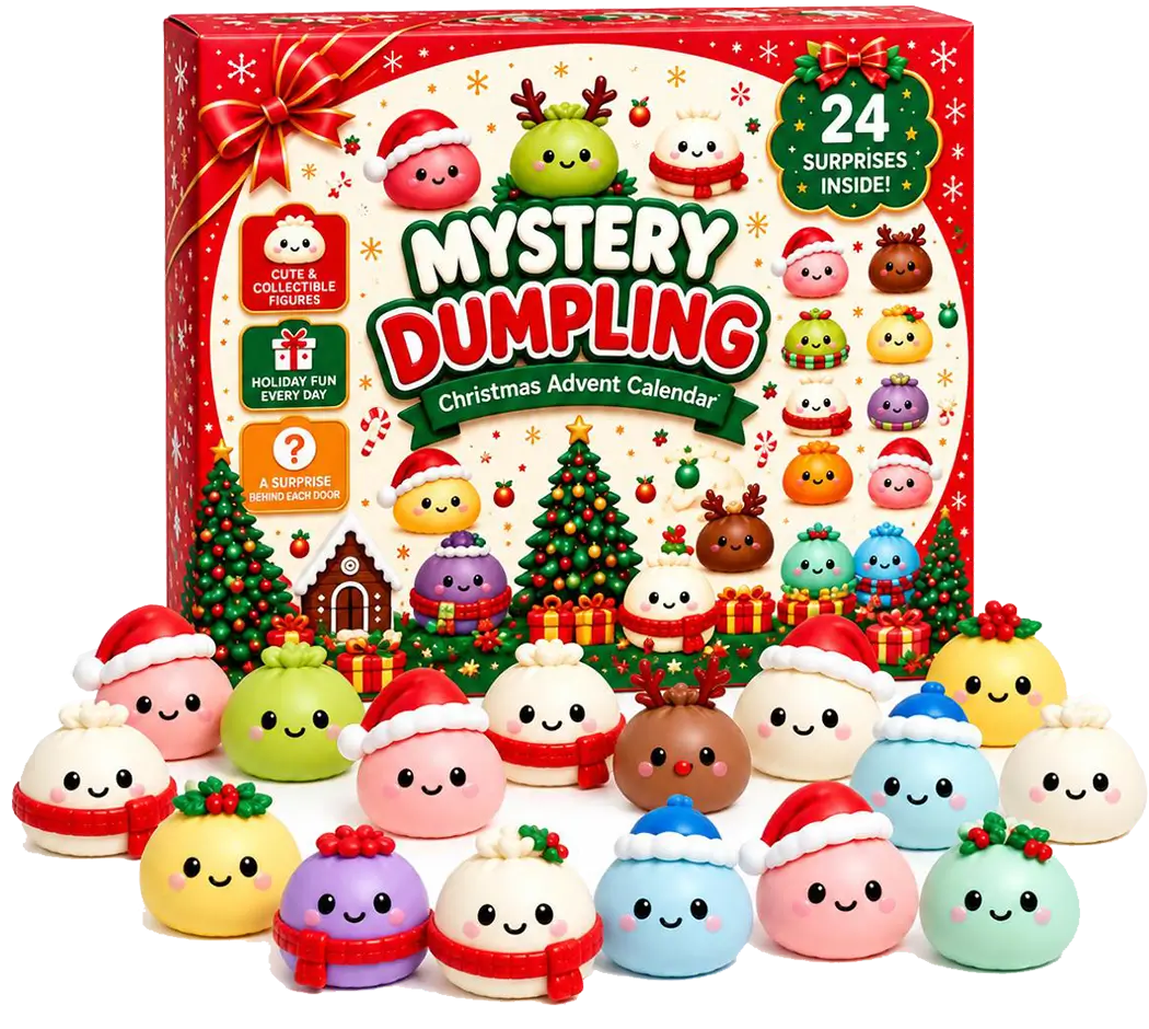 Squishy Dumpling Advent Calendar box with its squishy dumpling characters