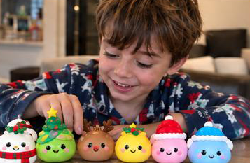 Child playing with a squishy dumpling
