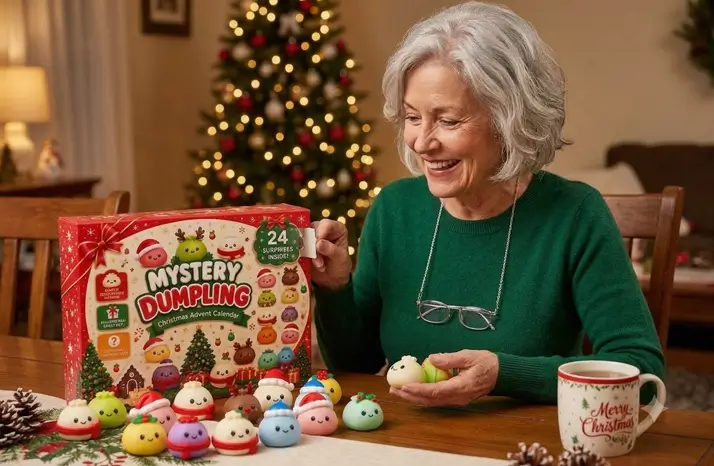 Child playing with a squishy dumpling