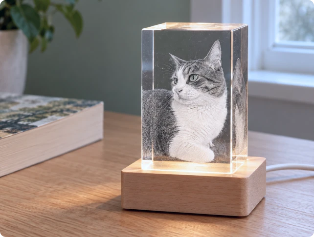 Living Memory Crystal - cat